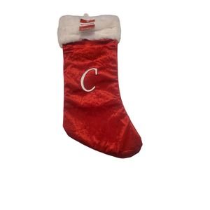Merry Brite Monogram Stocking Letter C  New With Tag NWT
